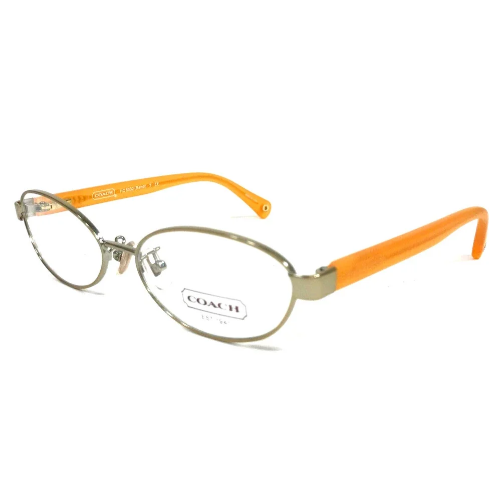 Coach Eyeglasses Frames HC5032 Randi 9072 Gold Orange Oval Full Rim 52-16-135
